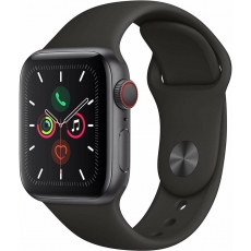 Apple Watch Series 5 40mm Space Grey Aluminum Case with Black Sport Band