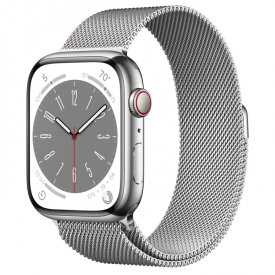 Apple Watch Series 8 GPS 45mm Silver Stainless Steel Milanese Loop