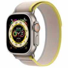 Apple Watch Ultra Titanium Case with Yellow/Beige Loop