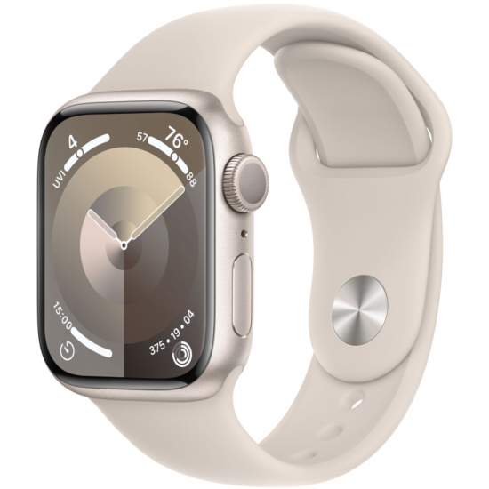 Apple Watch Series 9 GPS 45mm Starlight Aluminium Case with Sport Band