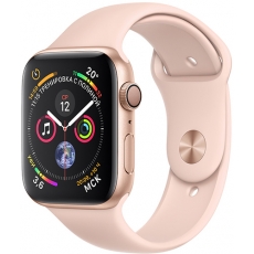 Apple Watch Series 4 44mm Gold Aluminum Case with Pink Sport Band